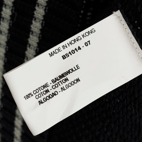 Armani Collezioni Charcoal Cotton-Knit Striped-Accent Zip Jacket - Picture 9 of 10